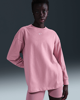 ★★Nike★★ Sportswear Essentials Oversized Long Sleeve Pol Nike Sportswear Essential Women's Oversized Long-Sleeve Polo